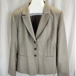 Giorgio Sant' Angelo Tan/Black Herringbone Blazer with Darts, 18